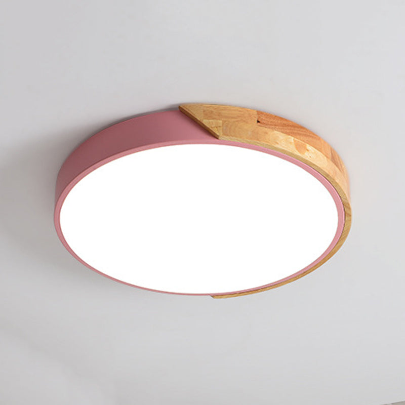 Modern Style Circle Shape Ceiling Lamp Metal 1 Light Ceiling Lighting for Dining Room