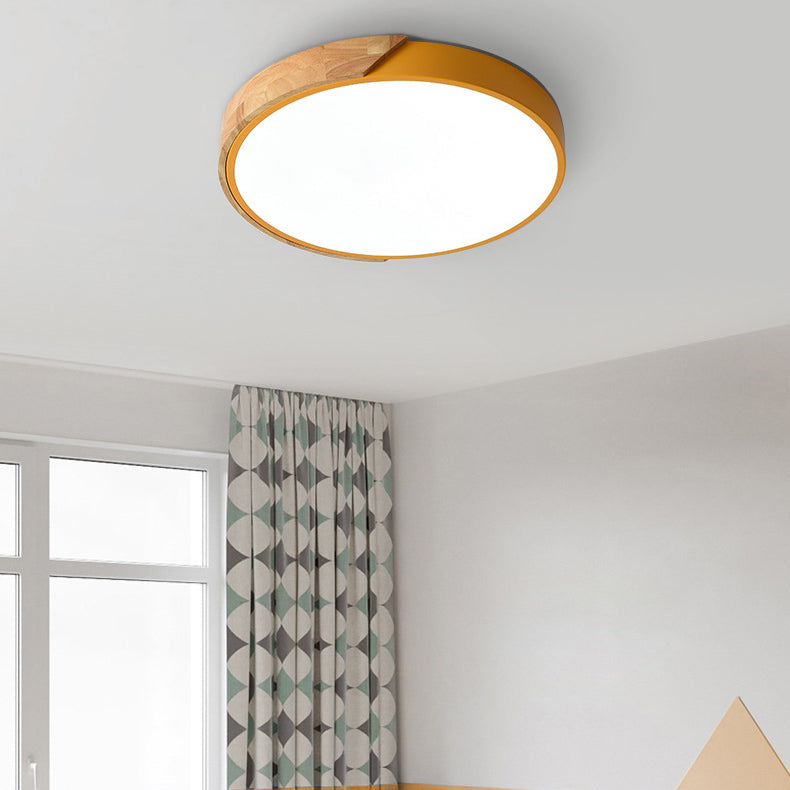 Modern Style Circle Shape Ceiling Lamp Metal 1 Light Ceiling Lighting for Dining Room