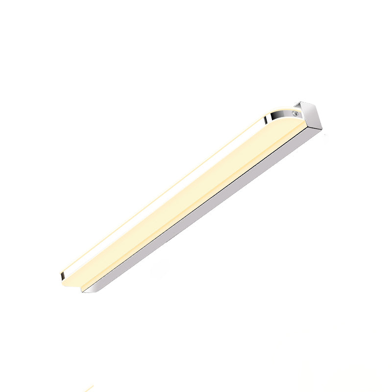 White Vanity Lamp Modern Minimalist Style Linear Wall Lamp for Bathroom