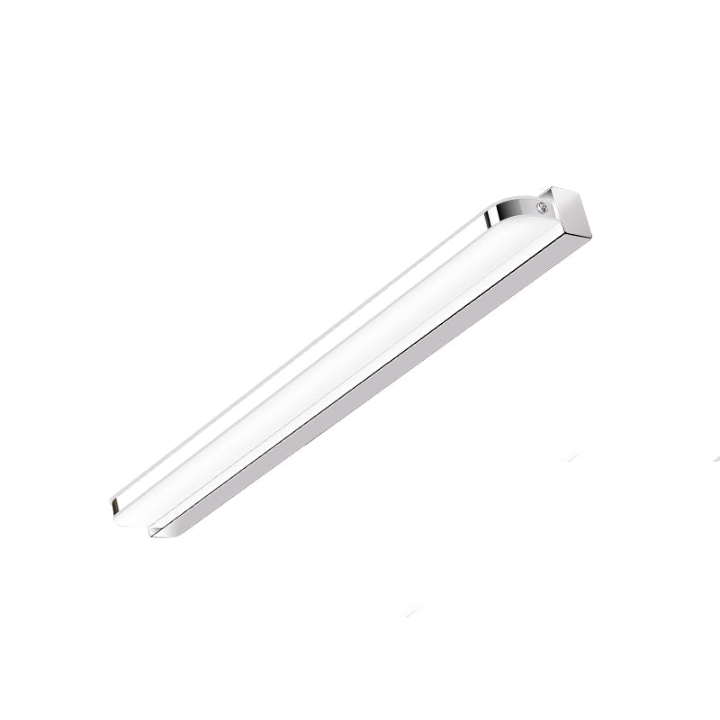 White Vanity Lamp Modern Minimalist Style Linear Wall Lamp for Bathroom