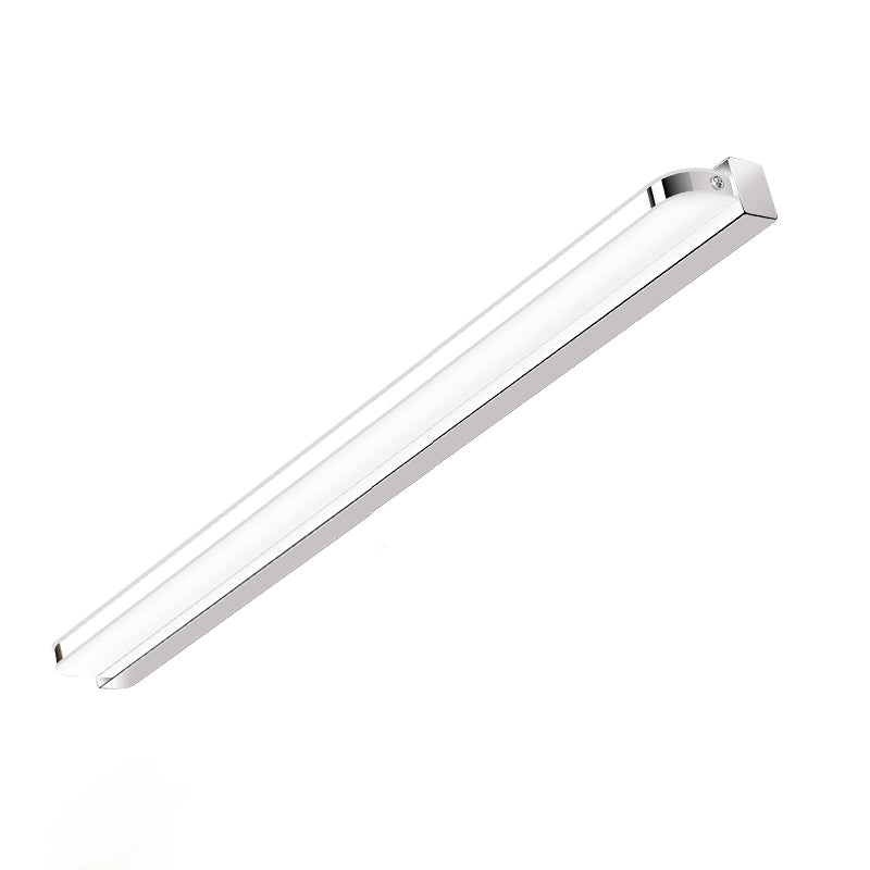 White Vanity Lamp Modern Minimalist Style Linear Wall Lamp for Bathroom