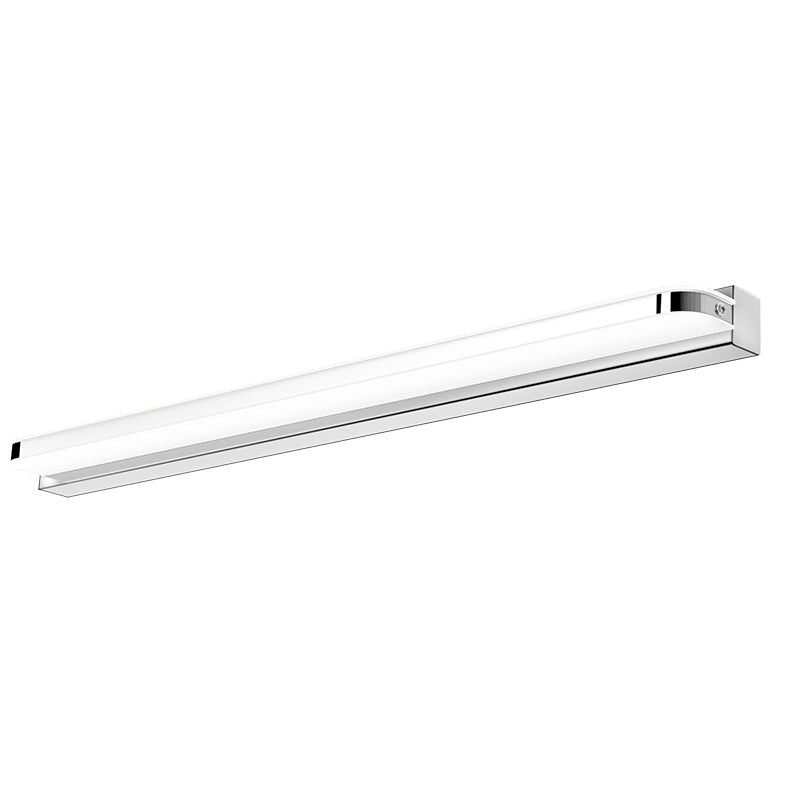 White Vanity Lamp Modern Minimalist Style Linear Wall Lamp for Bathroom