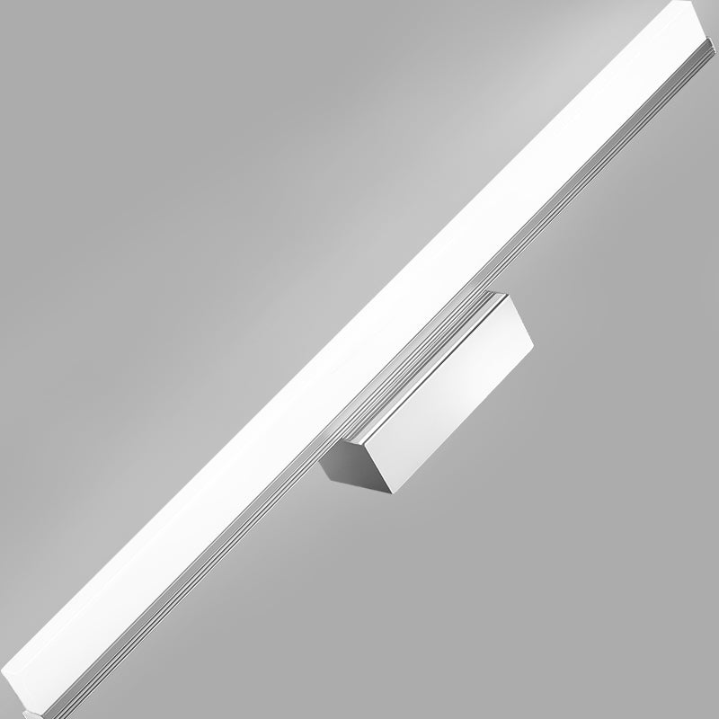 Contemporary Style Linear Vanity Lighting Ideas Metal 1 Light Vanity Sconce in Silver