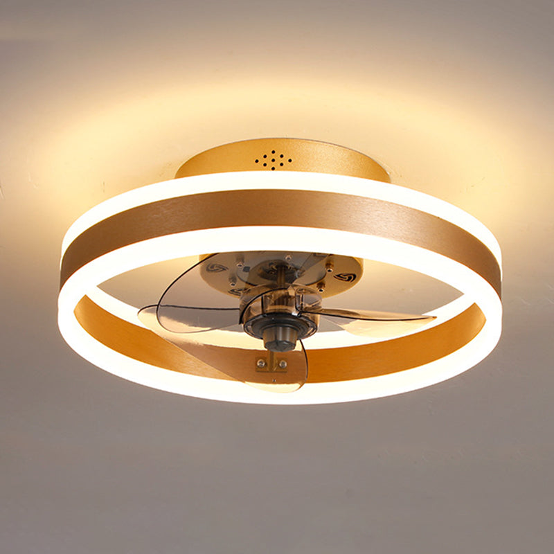 1 Light Ceiling Fan Lighting Modern Style Metal Ceiling Fan Light for Living Room