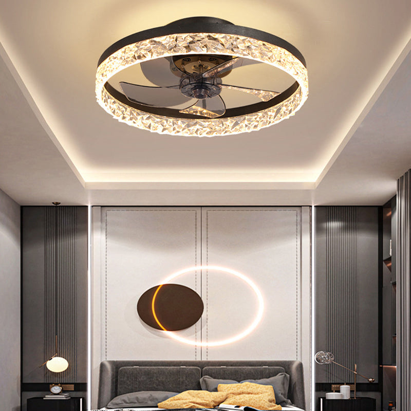 1 Light Ceiling Fan Lighting Modern Style Metal Ceiling Fan Light for Living Room