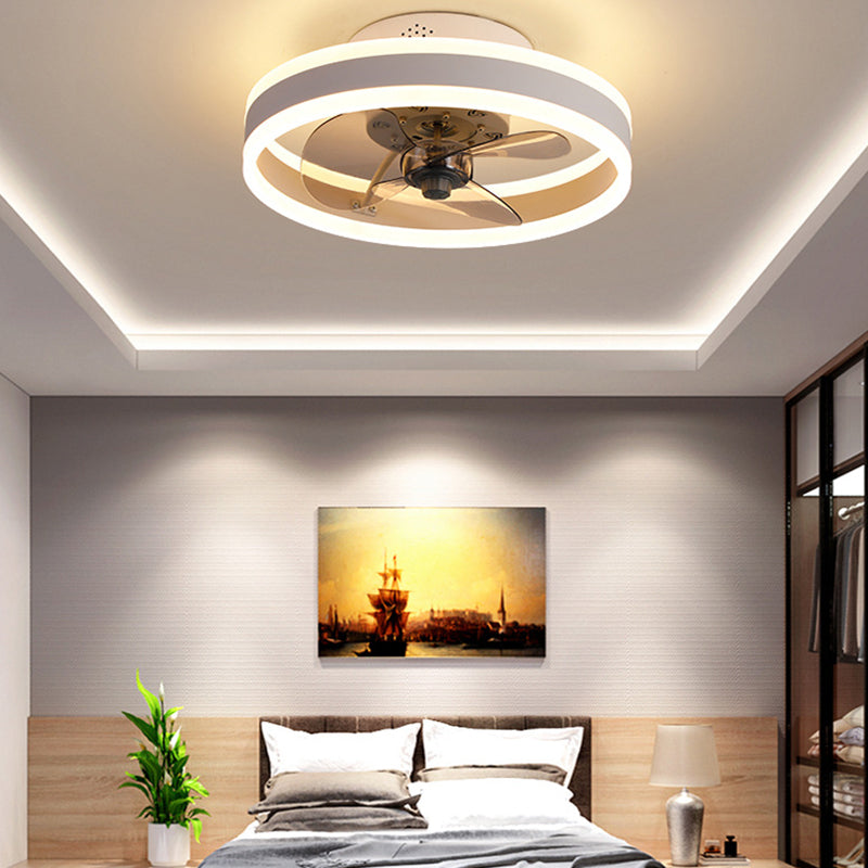 1 Light Ceiling Fan Lighting Modern Style Metal Ceiling Fan Light for Living Room