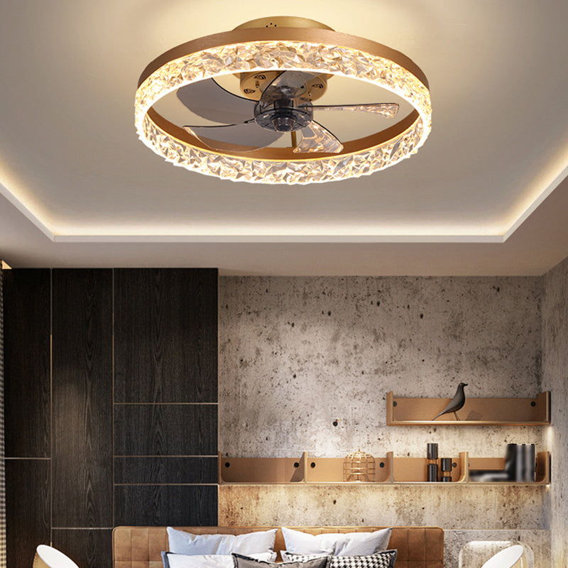 1 Light Ceiling Fan Lighting Modern Style Metal Ceiling Fan Light for Living Room