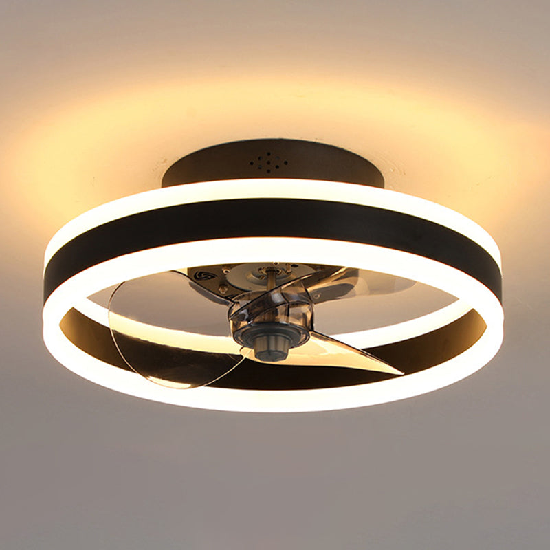 1 Light Ceiling Fan Lighting Modern Style Metal Ceiling Fan Light for Living Room