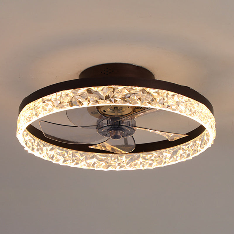 1 Light Ceiling Fan Lighting Modern Style Metal Ceiling Fan Light for Living Room