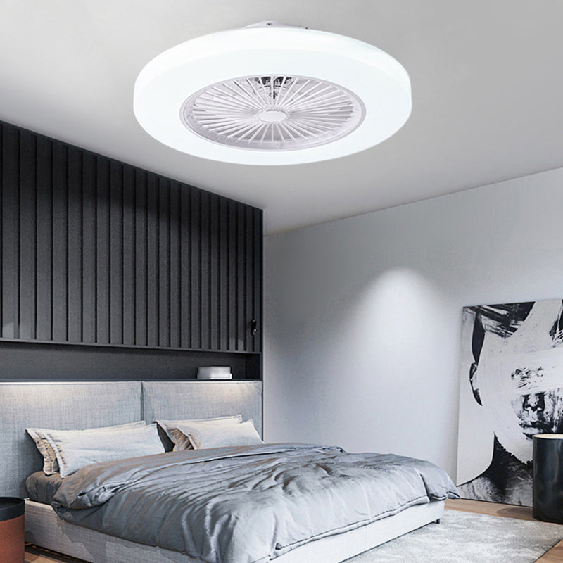 Metal Ceiling Fan Light Modern Style 1 Light Ceiling Fan Lighting for Living Room