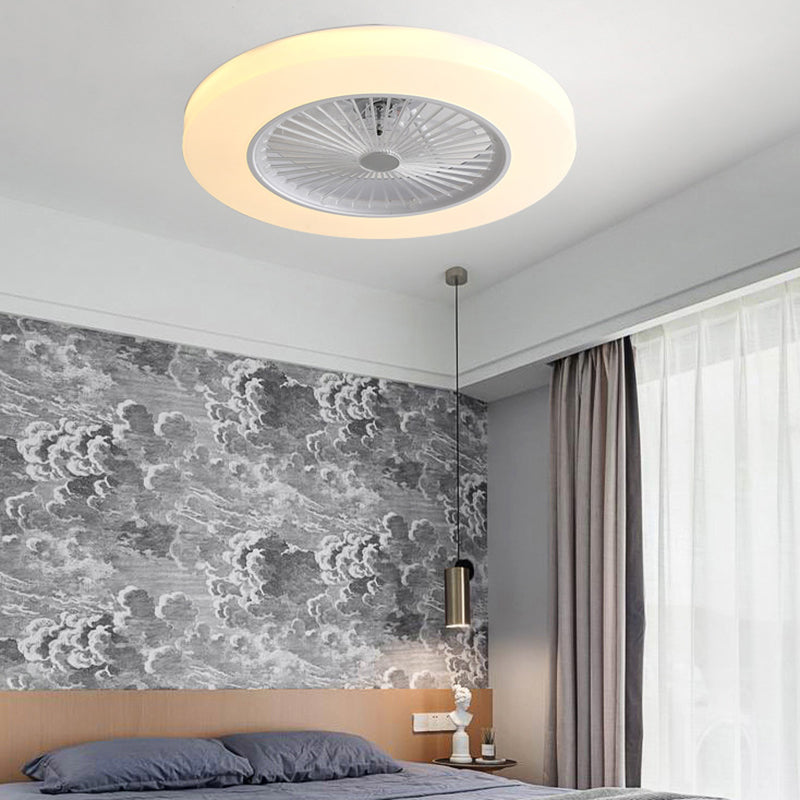 Metal Ceiling Fan Light Modern Style 1 Light Ceiling Fan Lighting for Living Room