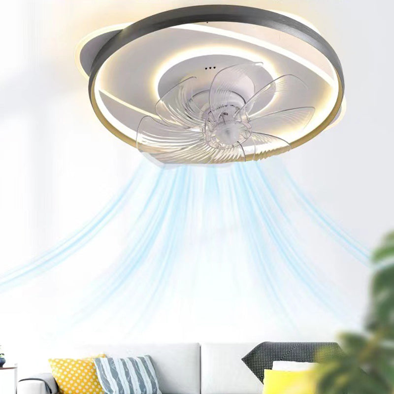 Multi Light Ceiling Fan Light Modern Style Metal Ceiling Fan Light for Living Room