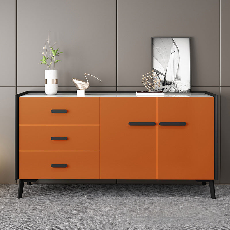 Modern Stone Top Sideboard Table 3-Drawer Sideboard for Home