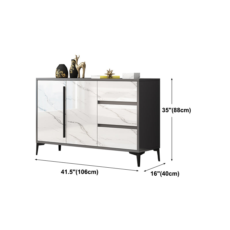 Engineered Wood Contemporary Sideboard Cabinet Dining Room Sideboard