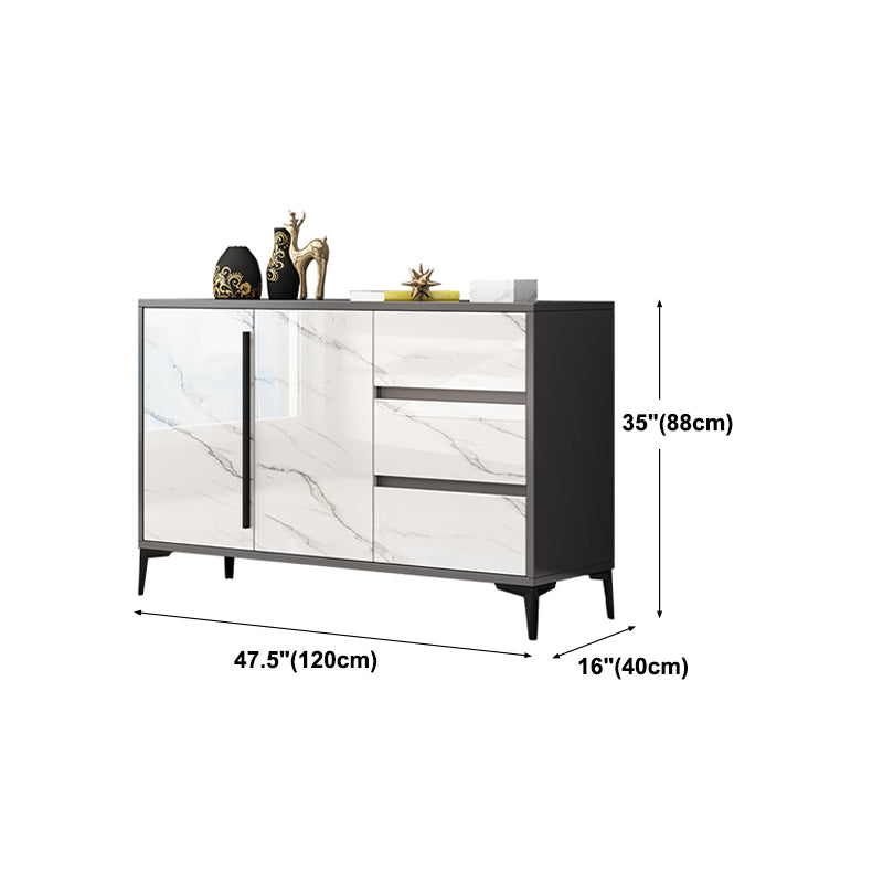 Engineered Wood Contemporary Sideboard Cabinet Dining Room Sideboard