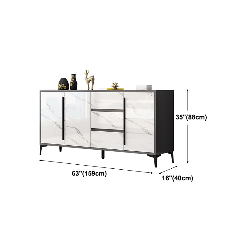 Engineered Wood Contemporary Sideboard Cabinet Dining Room Sideboard