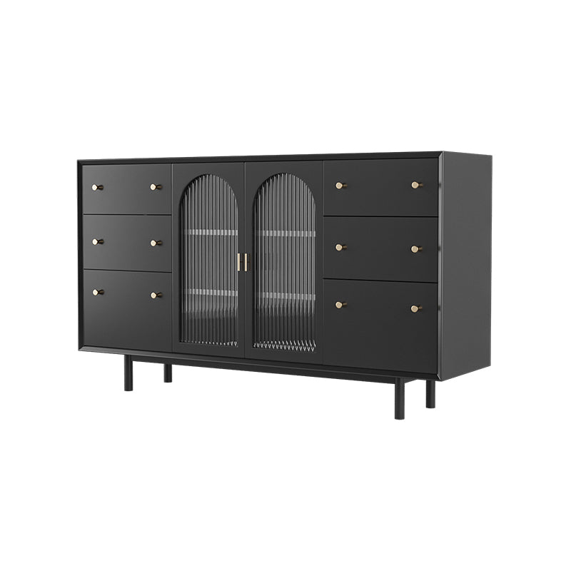 Wood Living Room Sideboard Cabinet Modern Credenza with Storage and Drawers