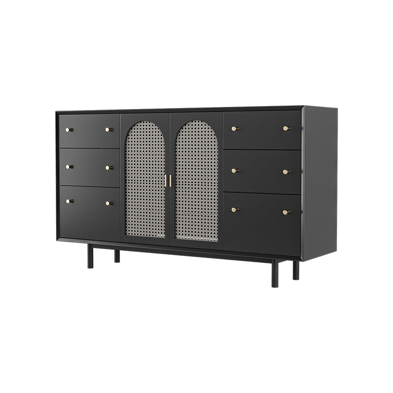 Wood Living Room Sideboard Cabinet Modern Credenza with Storage and Drawers