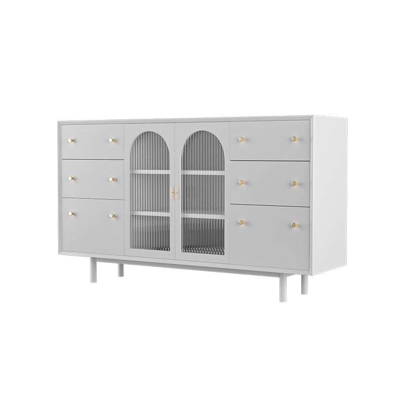 Wood Living Room Sideboard Cabinet Modern Credenza with Storage and Drawers