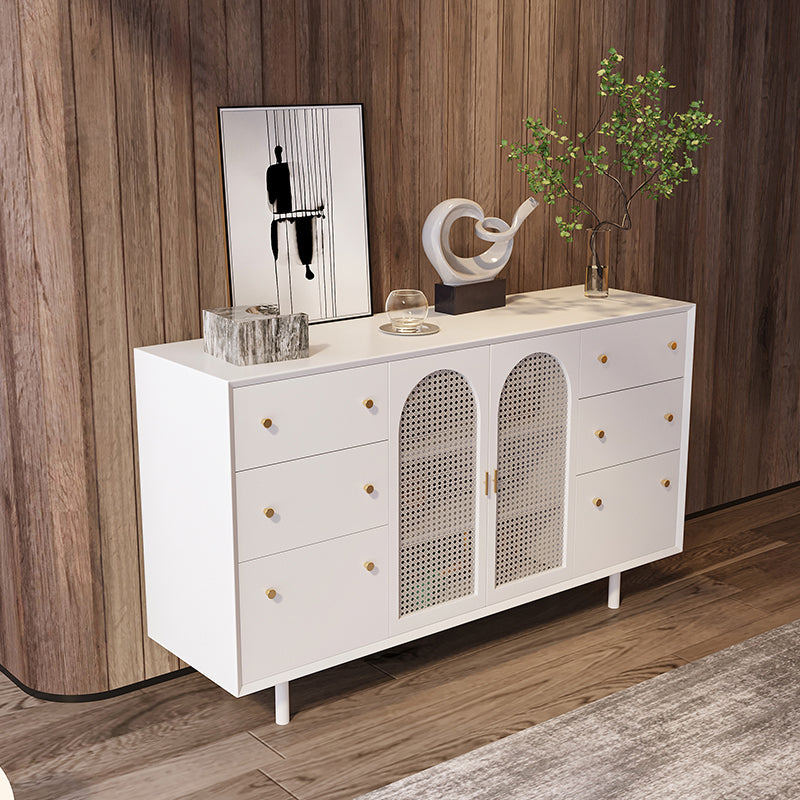 Wood Living Room Sideboard Cabinet Modern Credenza with Storage and Drawers