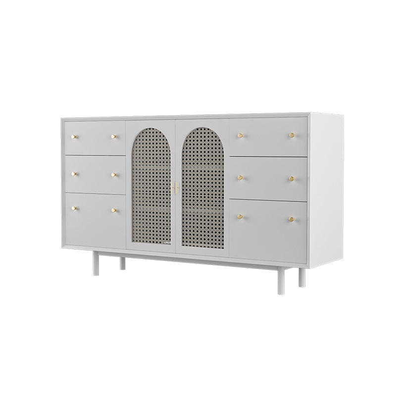 Wood Living Room Sideboard Cabinet Modern Credenza with Storage and Drawers