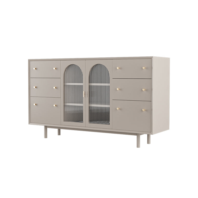 Wood Living Room Sideboard Cabinet Modern Credenza with Storage and Drawers