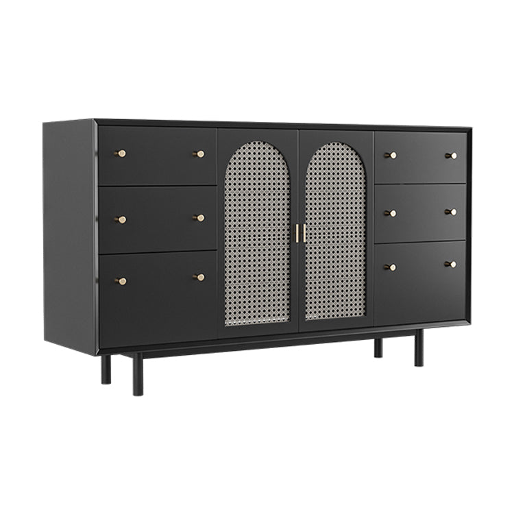 Wood Living Room Sideboard Cabinet Modern Credenza with Storage and Drawers