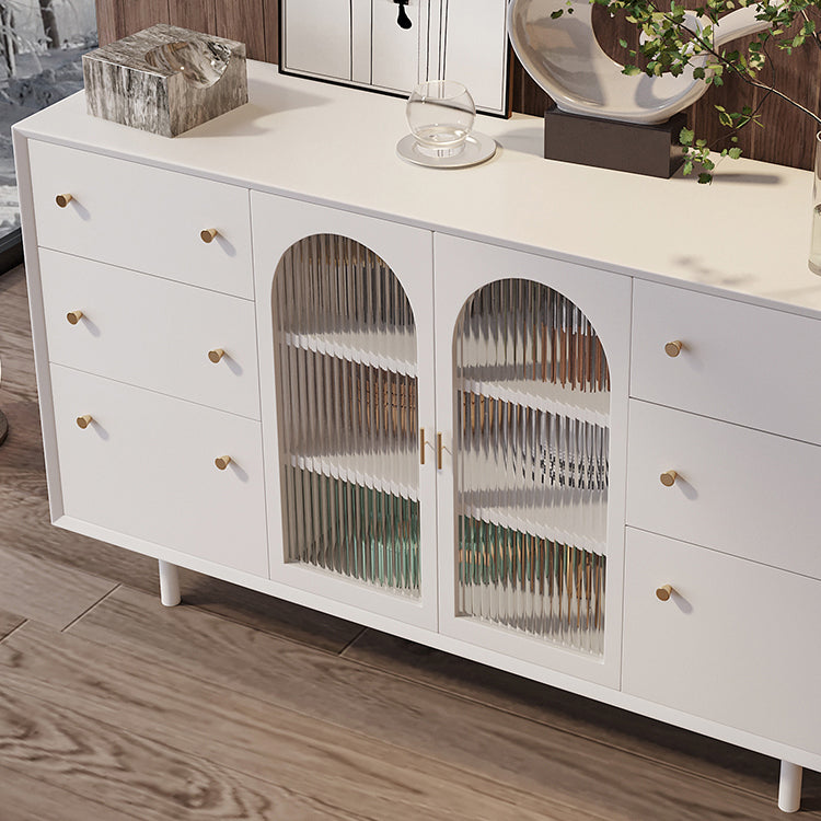 Wood Living Room Sideboard Cabinet Modern Credenza with Storage and Drawers