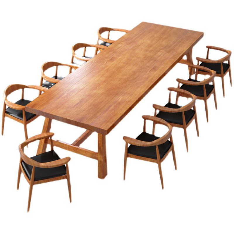 Meeting Desk Modern Pine Solid Wood Rectangle Table for Office