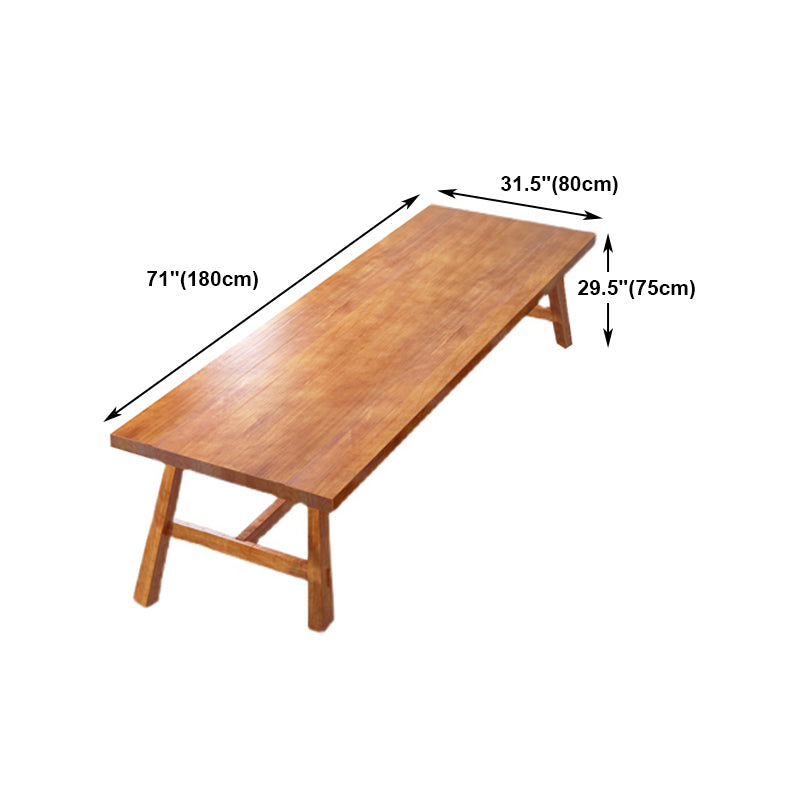 Meeting Desk Modern Pine Solid Wood Rectangle Table for Office