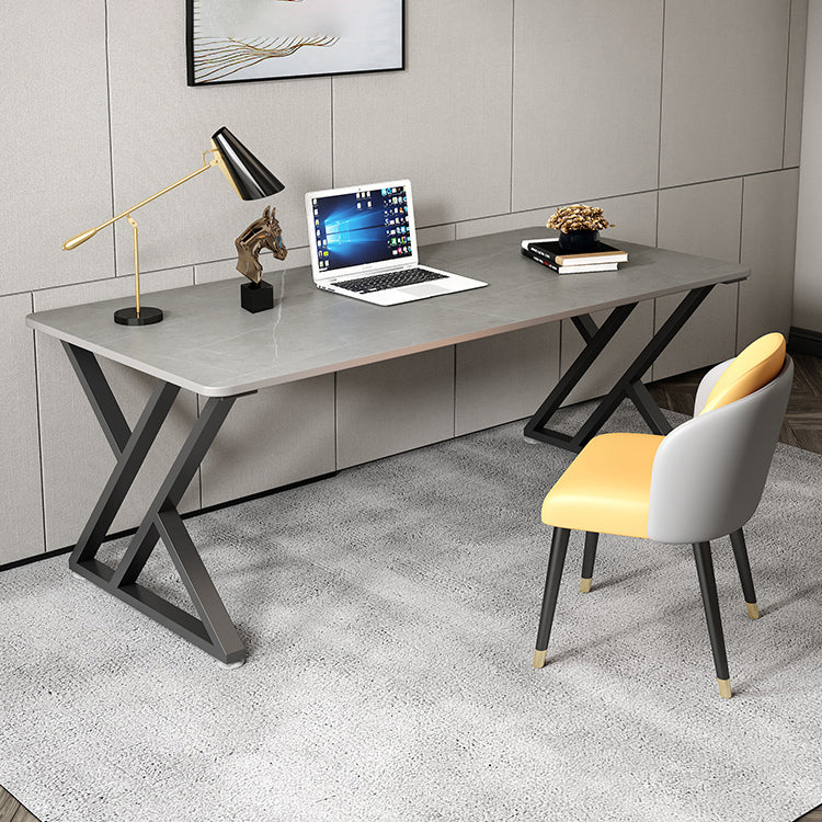 Modern Style Rectangular Office Desk Sintered Stone Desk for Home