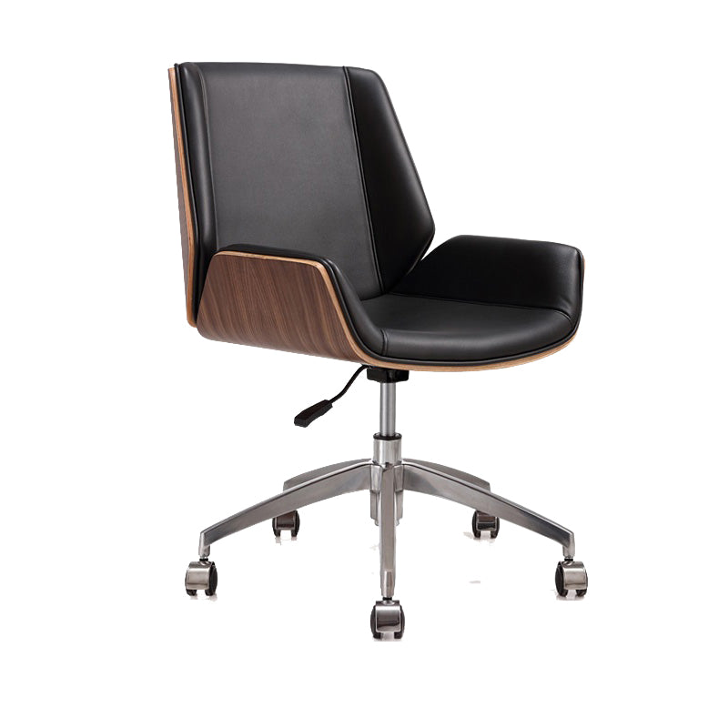 Mid Back Armless Working Chair Modern Adjustable Seat Height Home Office Chair