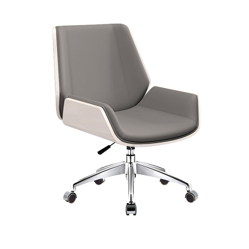 Mid Back Armless Working Chair Modern Adjustable Seat Height Home Office Chair