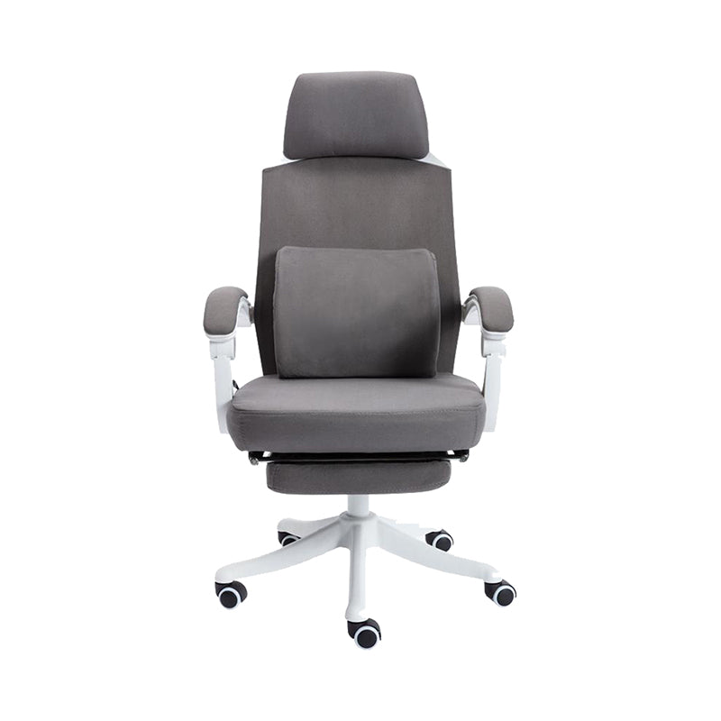 High Back Upholstered Office Chair Height-adjustable Padded Arms Chair with Headrest