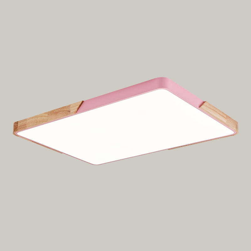 Modern Style Rectangular Shape Ceiling Lamp Metal 1 Light Ceiling Lighting for Dining Room