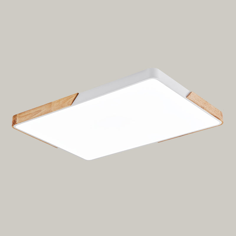 Modern Style Rectangular Shape Ceiling Lamp Metal 1 Light Ceiling Lighting for Dining Room