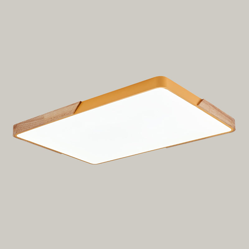 Modern Style Rectangular Shape Ceiling Lamp Metal 1 Light Ceiling Lighting for Dining Room