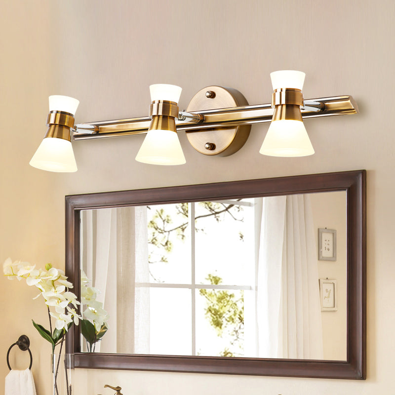 Contemporary Style Geometric Vanity Lighting Ideas Metal Multi Lights Vanity Fixtures