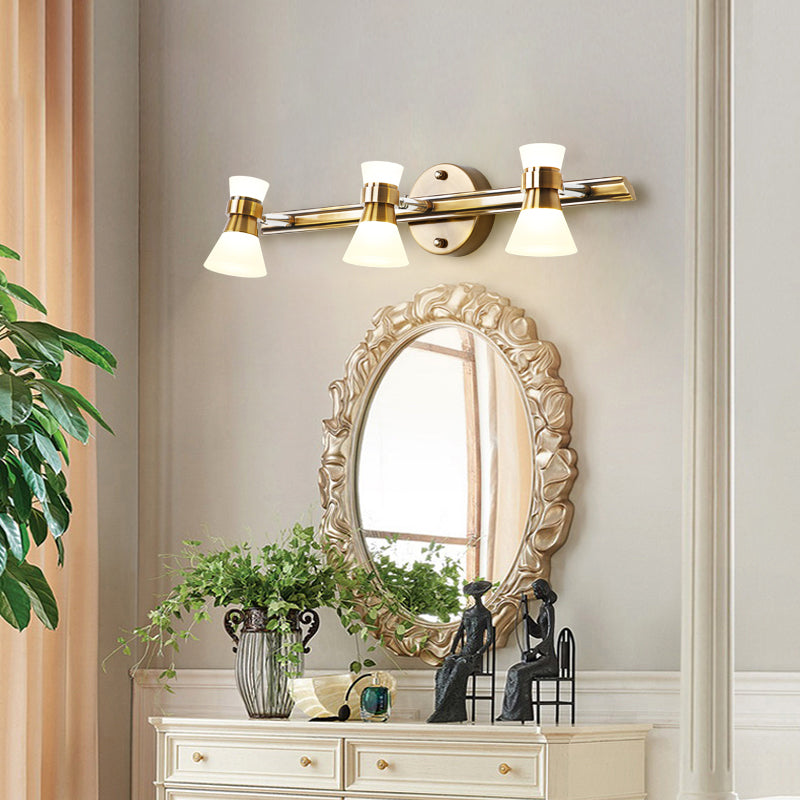 Contemporary Style Geometric Vanity Lighting Ideas Metal Multi Lights Vanity Fixtures