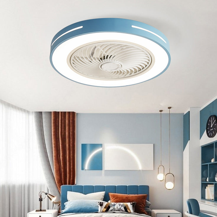 Modern LED Ceiling Fan Light 1-Light Ceiling Mount Lamp with Acrylic Shade for Bedroom