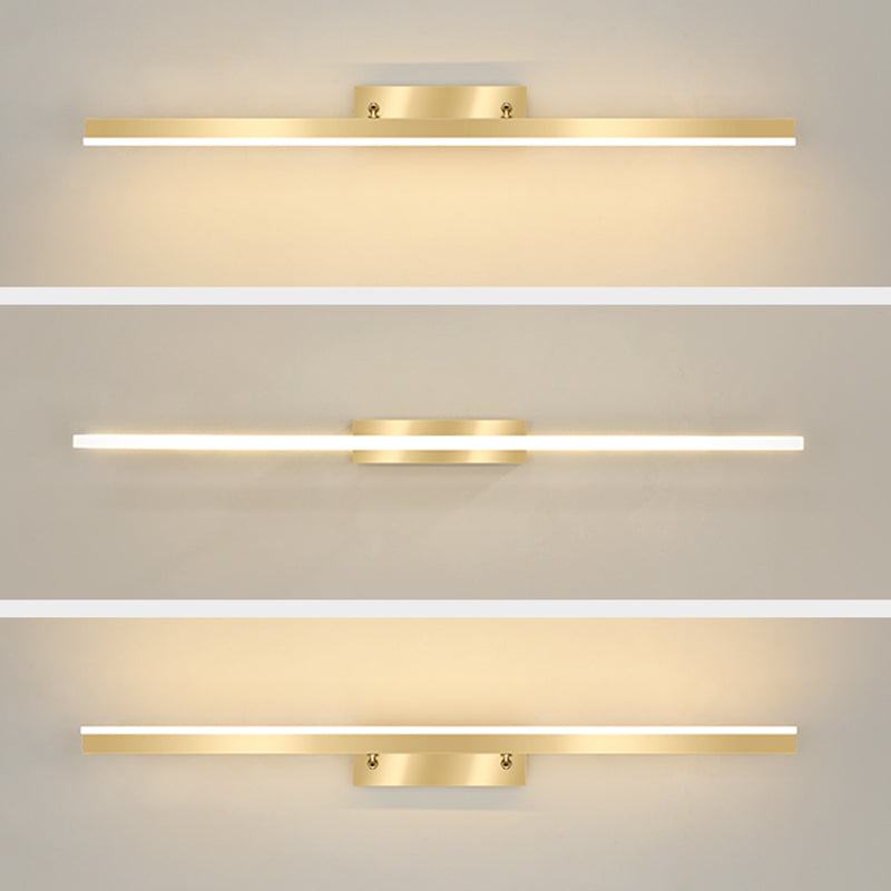 Gold Vanity Wall Light Simple Modern LED Wall Lamp for Bathroom