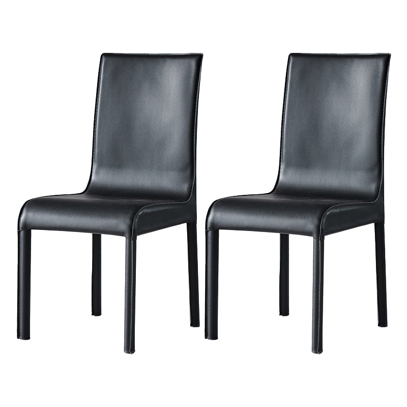 Modern Style Faux Leather Dining Side Chairs Metal Dining Chair for Restaurant Use