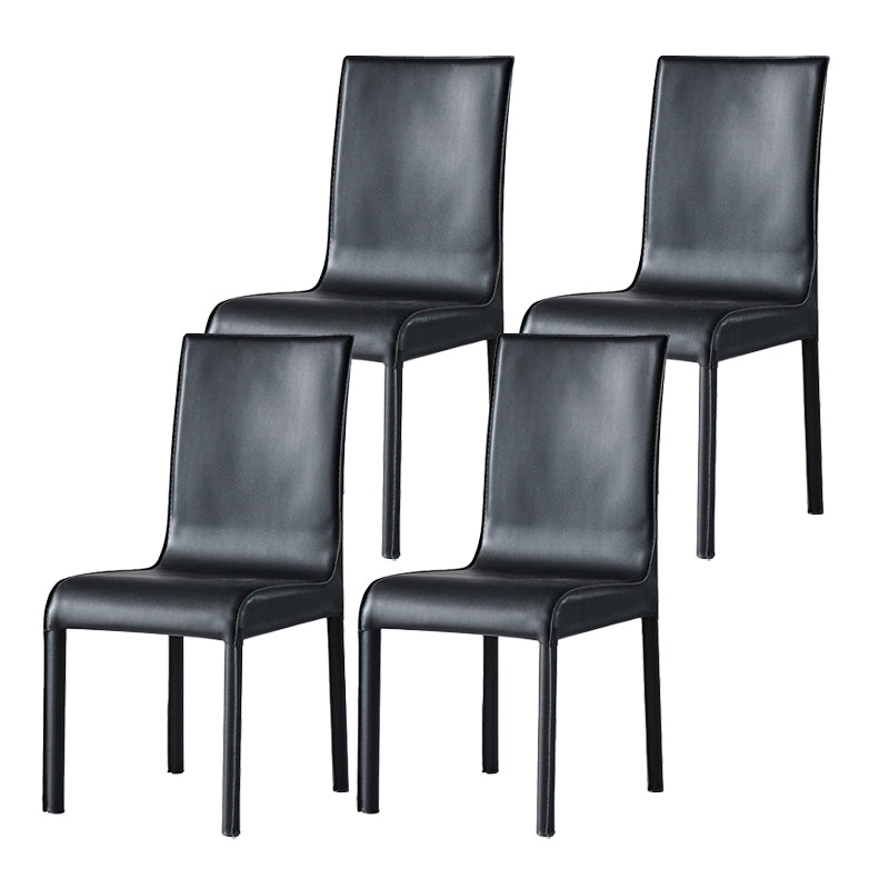 Modern Style Faux Leather Dining Side Chairs Metal Dining Chair for Restaurant Use