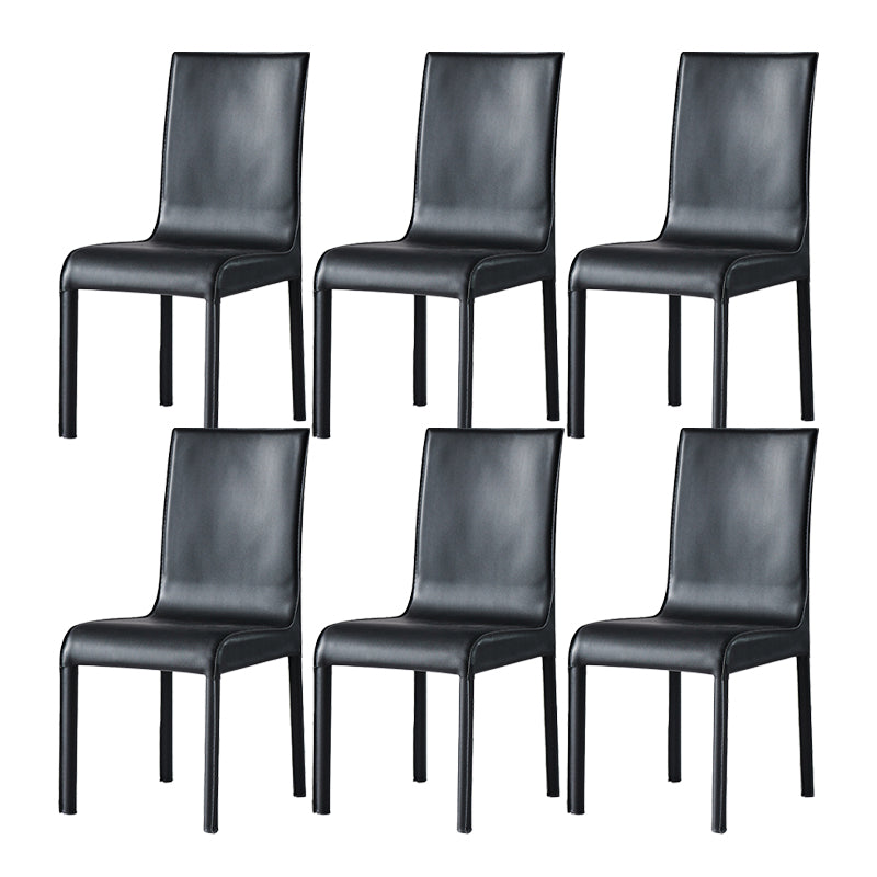 Modern Style Faux Leather Dining Side Chairs Metal Dining Chair for Restaurant Use