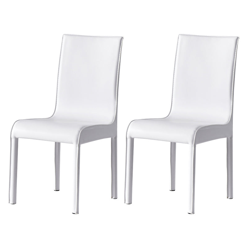 Modern Style Faux Leather Dining Side Chairs Metal Dining Chair for Restaurant Use