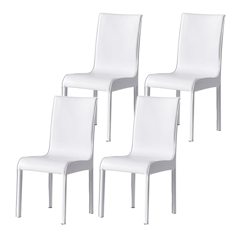 Modern Style Faux Leather Dining Side Chairs Metal Dining Chair for Restaurant Use