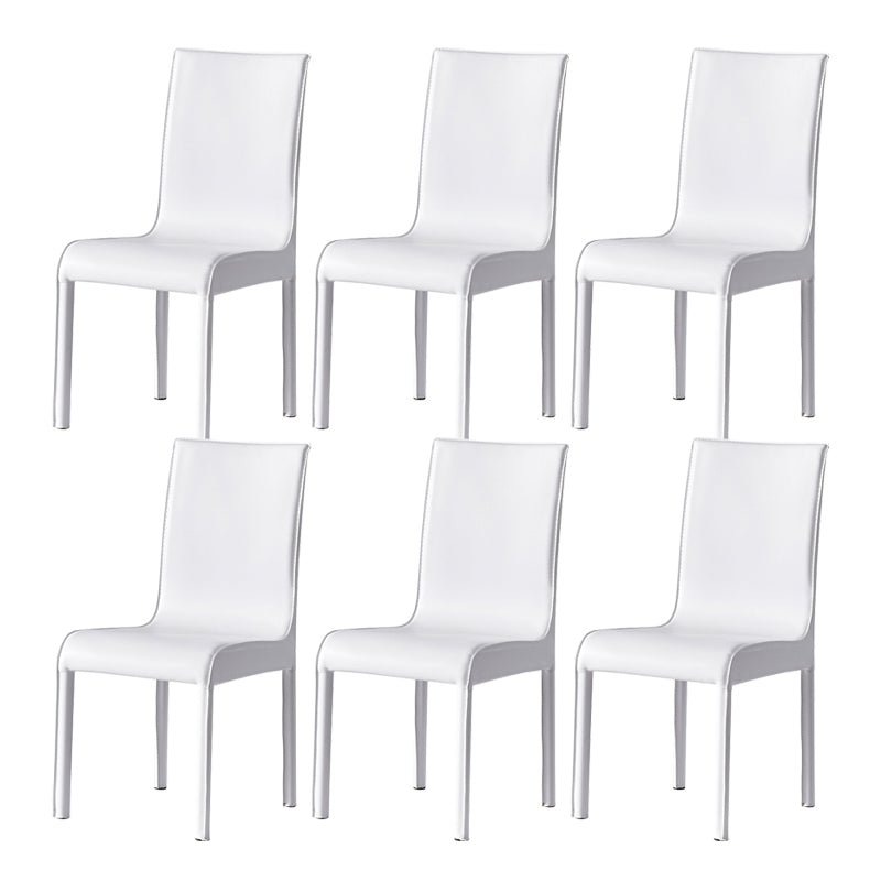 Modern Style Faux Leather Dining Side Chairs Metal Dining Chair for Restaurant Use