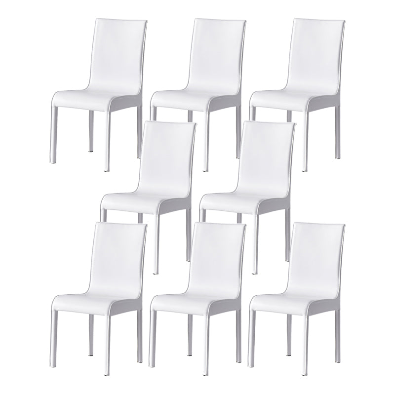 Modern Style Faux Leather Dining Side Chairs Metal Dining Chair for Restaurant Use