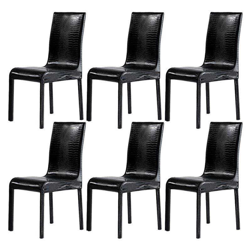 Modern Style Faux Leather Dining Side Chairs Metal Dining Chair for Restaurant Use