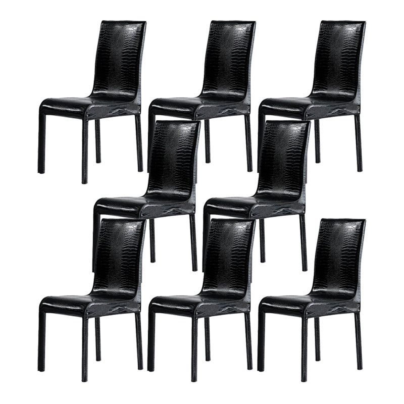 Modern Style Faux Leather Dining Side Chairs Metal Dining Chair for Restaurant Use